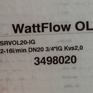 Вентиль Watts ВВ баланс ДУ 20 3/4-6