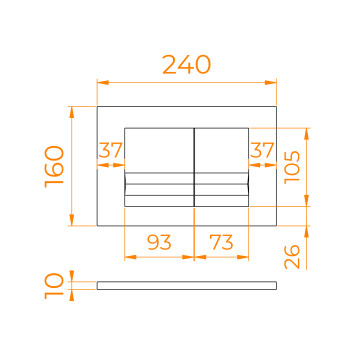 Кнопка слива RGW SWH-05W-1