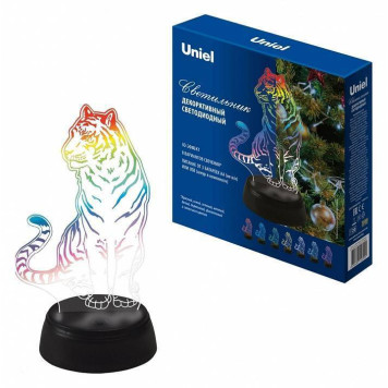 Зверь декоративный Uniel ULI-M507 RGB/3AA TIGER/BLACK UL-00008402-1