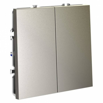 Выключатель проходной двухклавишный без рамки Voltum S70 VLS020304