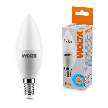 Лампа светодиодная Wolta E14 12Вт 6500K 25WC12E14-1