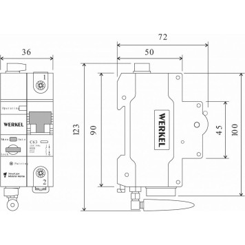 Автоматический выключатель 1P с Wi-Fi Werkel W1001P6301-2