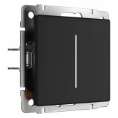 Диммер сенсорный с подсветкой и функцией Wi-Fi, без рамки Werkel черные W3443108