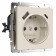 Розетка с заземлением и со шторкой и 2хUSB type A и C, без рамки Werkel айвори матовый W1171762
