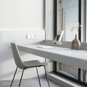 Розетка с заземлением и со шторкой и 2хUSB type A и C, без рамки Werkel айвори матовый W1171762-1