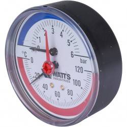 Термоманометр аксиальный Watts F+R818 DN 80 6х1/2 (0-6 бар)