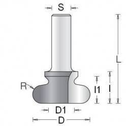 Фреза Dimar паз ручка для открывания R4,8 D19,1x19,1 L57,5 Z хвостовик 12 (1480199)