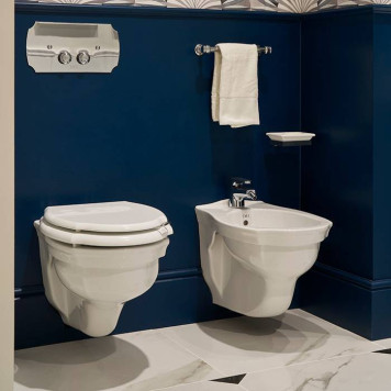 DevonDevon Westminster Биде подвесное 35х36см., 1 отв., цвет: белый. IBBID1FSWES-1