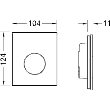 TECE TECEloop Urinal Панель смыва для писсуара, цвет: зеленое стекло/белый. 9242651-1