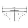 SANIT Декоративная крышка для сифона для поддона 821/50F, цвет: золото