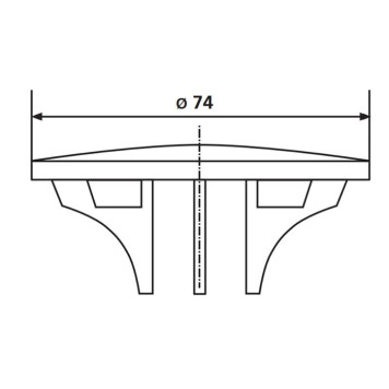 SANIT Декоративная крышка для сифона для поддона 821/50F, цвет: золото-1