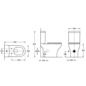 Kerama Marazzi Buongiorno Унитаз моноблок 36x66см, безободковый, цвет: белый глянцевый-4