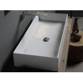 Раковина, Scarabeo, Teorema 2.0, шгв 800-400-140, отверстия для смесителя-отсутствуют, цвет-белый