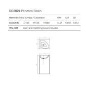 Dea Design Pedestal Basin Раковина напольная 49х45хh88см, цвет: smoky black