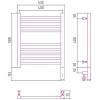 Сунержа Богема 3.0 Полотенцесушитель электрический 40x50h, прав., цвет: мат. черный 31-5805-5040