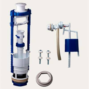 Арматура д/бачка набор б/под бел кноп 1реж универ РБМ АС-16.1