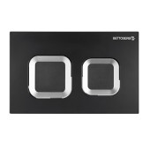 Клавиша смыва BETTOSERB черный матовый + хром глянец квадр., серия SMART