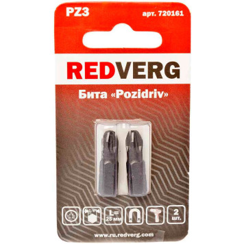 Бита REDVERG PZ3х25 (2шт.)(720161)