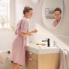 Hansgrohe Rebris S Смеситель для раковины, 1 отв., с донным клапаном, цвет: черный матовый