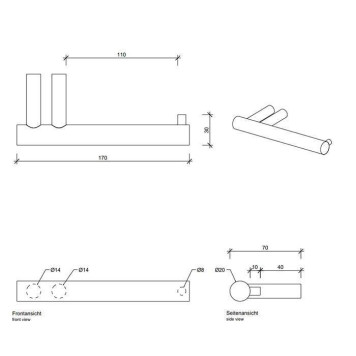 Decor Walther Bar Держатель для туалетной бумаги, подвесной, цвет: сталь матовая. 0856676-1