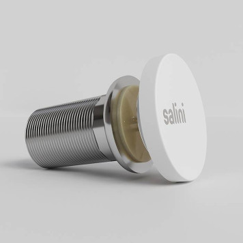 Salini D502 Донный клапан для раковины Up Down, S-Sense, цвет: белый глянцевый-1