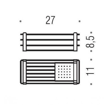 Colombo Angolari Полка 27x11см, цвет: хром-1