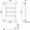 Стилье Минор 0601 Полотенцесушитель водяной для ГВС 39,3x55,8h см, цвет: без покрытия 00601-5040