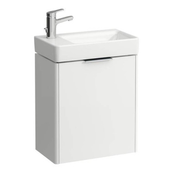 Laufen Base Тумба с раковиной, 47x26.5x53см., с 1 дверью, петли слева, органайзер для ящика, цвет: белый матовый. 8.1595.5.000.104.1, 4.0210.1.110.260.1