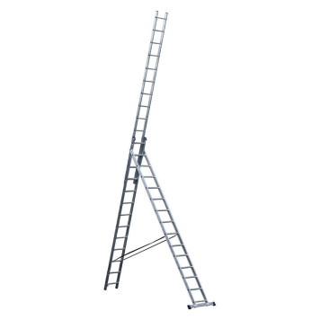Лестница трехсекционная универсальная 14 ступеней AL314