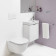 Laufen Base Тумба с раковиной, 47x26.5x53см., с 1 дверью, петли слева, органайзер для ящика, цвет: белый матовый. 8.1595.5.000.104.1, 4.0210.1.110.260.1