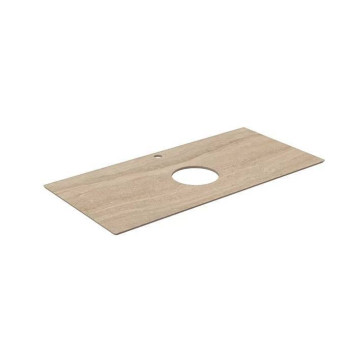 Kerama Marazzi Столешница из керамогранита для накладных раковин Риальто 100см, с 1 отв., цвет: бежевый натуральный-1