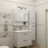 Roca The Gap Original Зеркальный шкаф 80x12.9x85см, с LED-светильником, блоком с розеткой, цвет: белый. Z.RU93.0.288.7