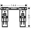 Axor Universal Комплект адаптеров для монтажа, цвет: полированное золото. 42870990