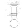 Gessi Technical accessories Донный клапан свободного слива для раковины без перелива, цвет: Finox Brushed Nickel. 01391#149