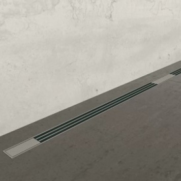 Душевой лоток BETTOSERB Slim Line 650 ; Корпус из ABS-пластика, минимальная высота монтажа 68мм Пропускная способность до 45 л/мин, 40л/мин с сухим затвором Двойная дренажная система регулируемая по высоте дизайн-вставка +/- 12мм (нерж.сталь AISI 304) си