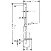 Hansgrohe Raindance Select S Душевой набор: штанга 90см., ручной душ 120, 3jet (Rain, RainAir, WhirlAir), мыльница, шланг, цвет: белый/хром