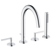 Kludi 20 425 0515 Nova Fonte Puristic Смеситель на борт ванны, на 4 отв., Кер. 90°, Комплект 204250515