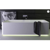 KNIEF Shine Ванна отдельностоящая 180х80х50см  со сливом,  с LED подсветкой , цвет: белый матовый. 0600-041-01