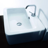 Kerasan Ego Раковина 60х43 см, 1 отв., цвет: белый. 324201*1 Kerasan Ego Раковина 60х43 см, 1 отв., цвет: белый. 324201*1