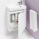 Laufen Base Тумба с раковиной, 47x26.5x53см., с 1 дверью, петли слева, органайзер для ящика, цвет: белый матовый. 8.1595.5.000.104.1, 4.0210.1.110.260.1