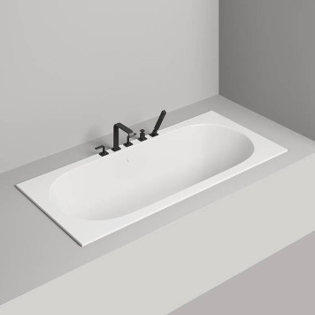 Salini Ornella Axis 180 Встраиваемая ванна 180х80х60см, прямоугольная, материал: S-Sense, цвет: белый матовый. 103411M, 23101H-7