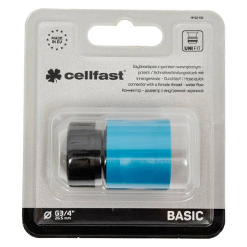 Коннектор с клапаном с внутренней резьбой Cellfast BASIC 3/4 apos; apos; (блистер)-1