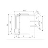 EBAN Eleonora Modular DX Зеркало в раме 107x104 см, со шкафчиком cправа и полочками слева, цвет: bianco decape