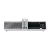 Встраиваемый в пол конвектор Varmann Ntherm N 230.90.750 RR U EV1, шириной 230 мм, высотой 90 мм, длиной 750 мм, решетка роликовая из алюминия, анодированная в натуральный алюминий, декоративная рамка из U-образного профиля, теплопроизводительность при те
