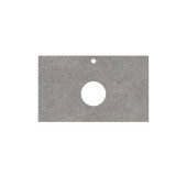 Kerama Marazzi Столешница из керамогранита для накладных раковин Фондамента 80см, с 1 отв., цвет: серый натуральный. PL1.DL500920R\80