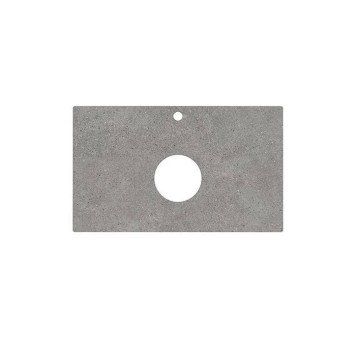 Kerama Marazzi Столешница из керамогранита для накладных раковин Фондамента 80см, с 1 отв., цвет: серый натуральный