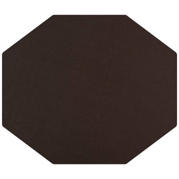 ADJ Плейсмат 44.5х38см., шестиугольный, натуральная кожа, цвет: капучино/шоколад-3