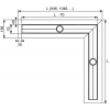 TECE Канал Комплект для установки углового дренажного канала, 1000х1000 мм