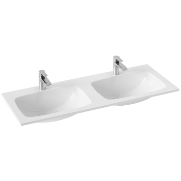 AQ Mal.12.04.D ЦС Malaga Раковина двойная Duet 1220х450х180 (15) мм Mal.12.04.D