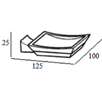 IBB Firenze Мыльница, подвесная, цвет: хром-1